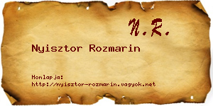 Nyisztor Rozmarin névjegykártya